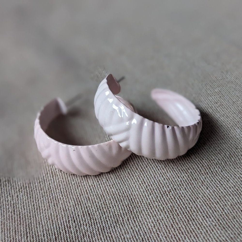 Vintage Light Pink Hoops